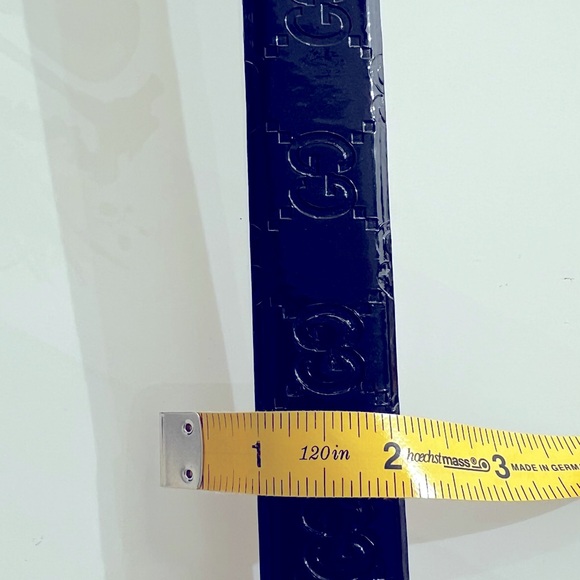 GUCCI WOMEN BELT PATENT LEATHER BLACK  GOLD SIZE 105 main image 9
